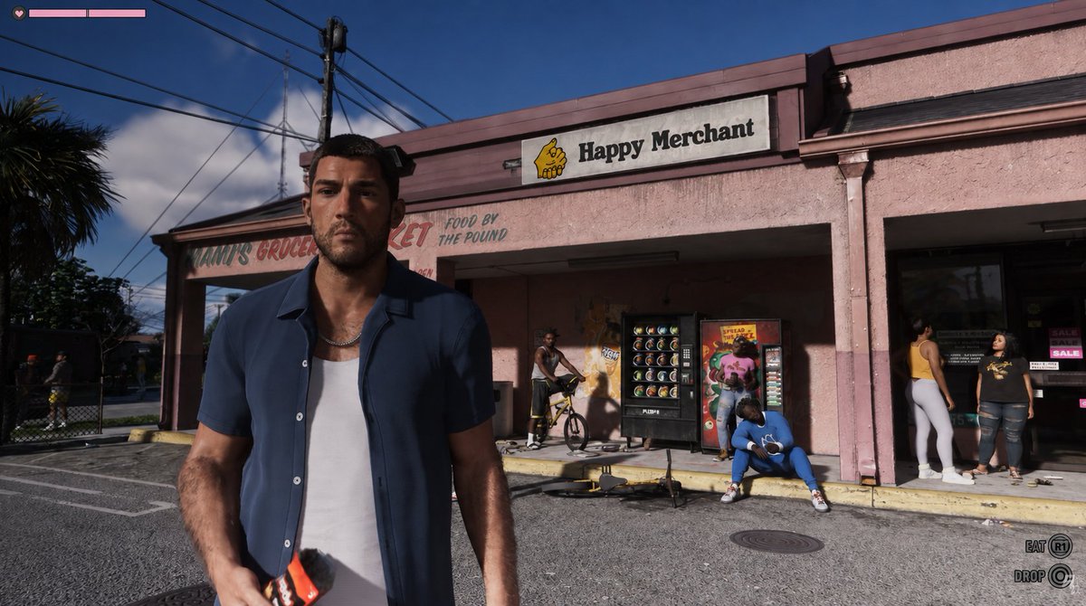 HAPPYYURl's tweet photo. Yo wtf i heard @RockstarGames is adding crypto trading in GTA6 but didn't they're actually shilling stuff in it???

Screenshot from the trailer https://t.co/n9aSsqgTfn