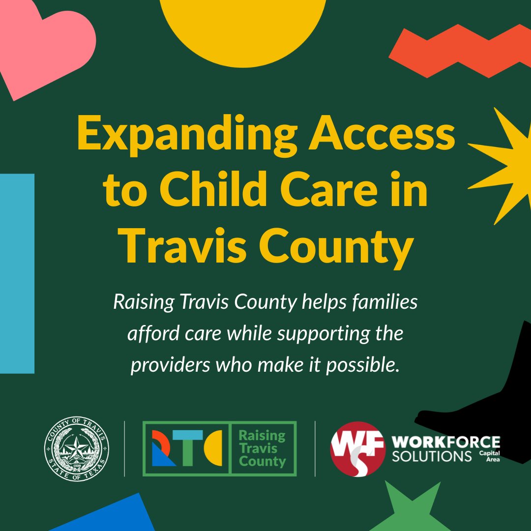 wfscapitalarea's tweet photo. More families in Travis County are gaining access to affordable child care.

The Raising Travis County initiative helps eligible families access scholarships for high-quality care while supporting local child care providers.

Learn more + start applying: https://t.co/YcYEuQD6wH https://t.co/i1INahNCRn
