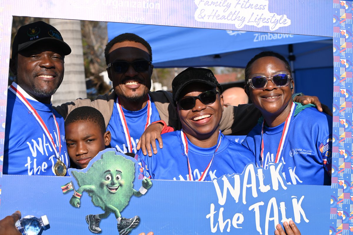 WHO_Zimbabwe's tweet photo. More moments from the #WalkTheTalk! 👟📸

From the starting line to the finish, colleagues and their families showed great energy and team spirit while promoting fitness and healthy living.

A memorable morning of movement, smiles and togetherness! 🇿🇼💙 https://t.co/okkjIbUl7m