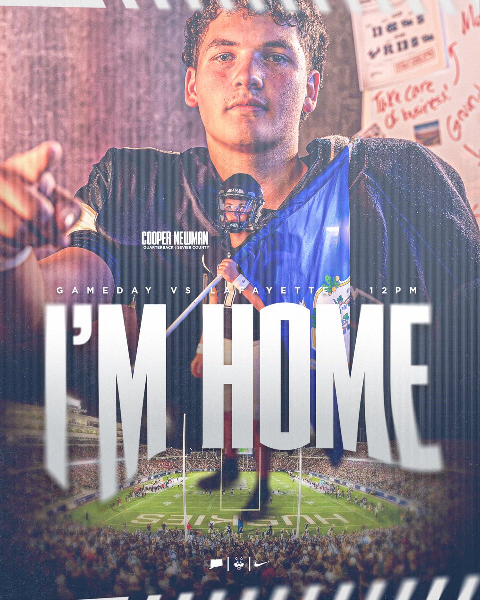 Coopernewman7's tweet photo. Back in Storrs this weekend for the Home opener‼️
@LovedayTodd @SmokyBearFball @5StarPreps @StorrsCentral @CoachNunz @CoachBlack10 @CoachRWeiner @CoachCandle @BrockHillyer @UConnSN @UConnOn3 @TomLoy247 @BuckFitz @Tzvi_G @ChadSimmons_ @SWiltfong_ https://t.co/q2RXYbArdx