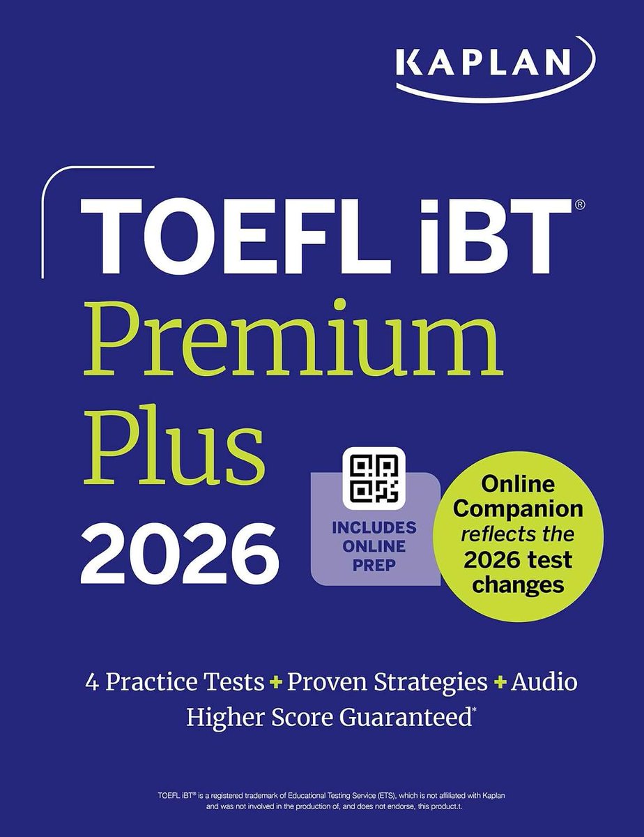 chaouni2000's tweet photo. 📚 Preparing for the TOEFL iBT 2026?

Check out Kaplan's TOEFL iBT Premium Plus 2026 — an updated TOEFL study guide with:
Check the Kindle edition here:

https://t.co/53LcDBSrd2

#TOEFL #TOEFLiBT #TOEFL2026 #TOEFLPreparation #StudyAbroad https://t.co/3RhPxKR3l7