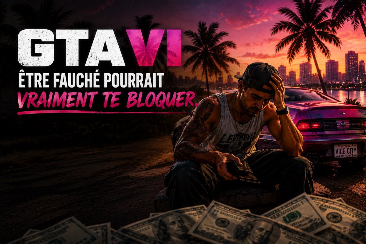 THELOBBYfr's tweet photo. Dans GTA VI, être fauché pourrait vraiment te bloquer. 💸

Certaines étapes de l’histoire demanderaient d’avoir assez d’argent pour avancer.

Rockstar semble enfin vouloir donner une vraie utilité au cash pendant toute la progression. 👀

#GTAVI #GTA6 https://t.co/484Rnt43WL