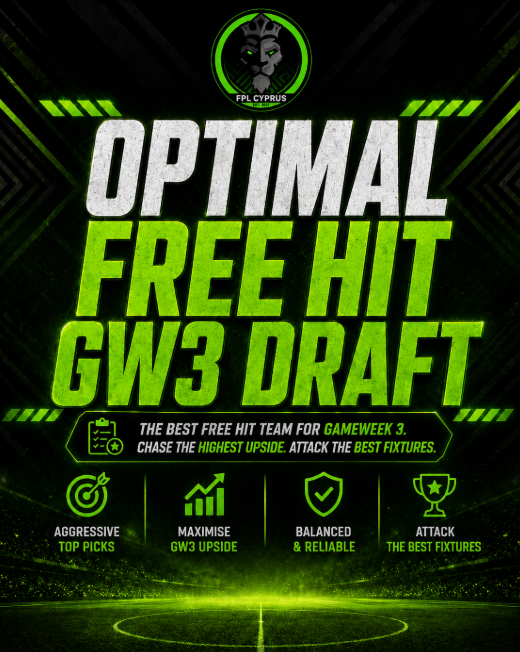 fplcyprus's tweet photo. 🟢OPTIMAL FH3 DRAFT🟢

#FPL https://t.co/RbOsOJBkzn