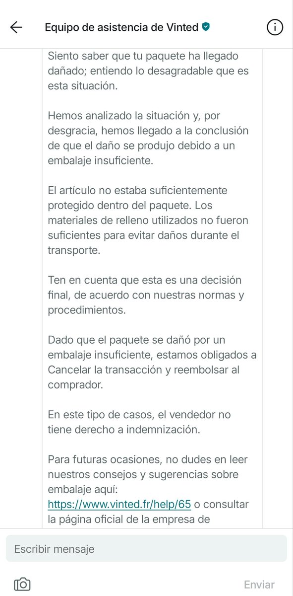 KeptwitLarsan's tweet photo. La "protección al vendedor" de @Vinted_ES @Vinted es un fake. Envío un tocadiscos embalado al detalle. En el transporte lo revientan. El comprador afirma que el embalaje estaba muy bien, que lo han debido maltratar. ¿Solución de Vinted? "Embalaje insuficiente"... 👇 https://t.co/q4A6aW6A4e