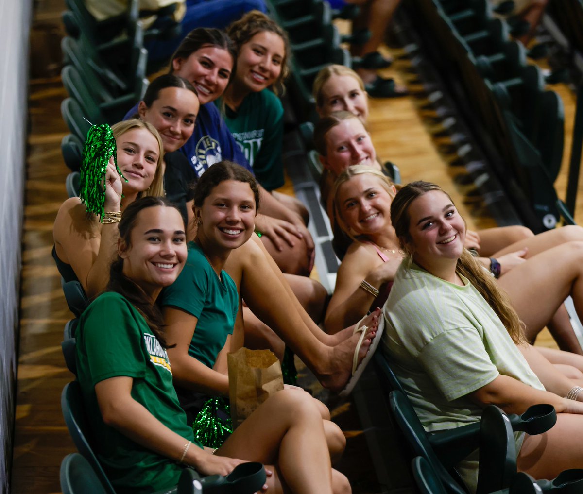 OBU_Softball's tweet photo. Cheered on our @obu_volleyball team last night during their big win over #15 UCO! Go Bison! #OnToVictory https://t.co/nJNGDm9YPG