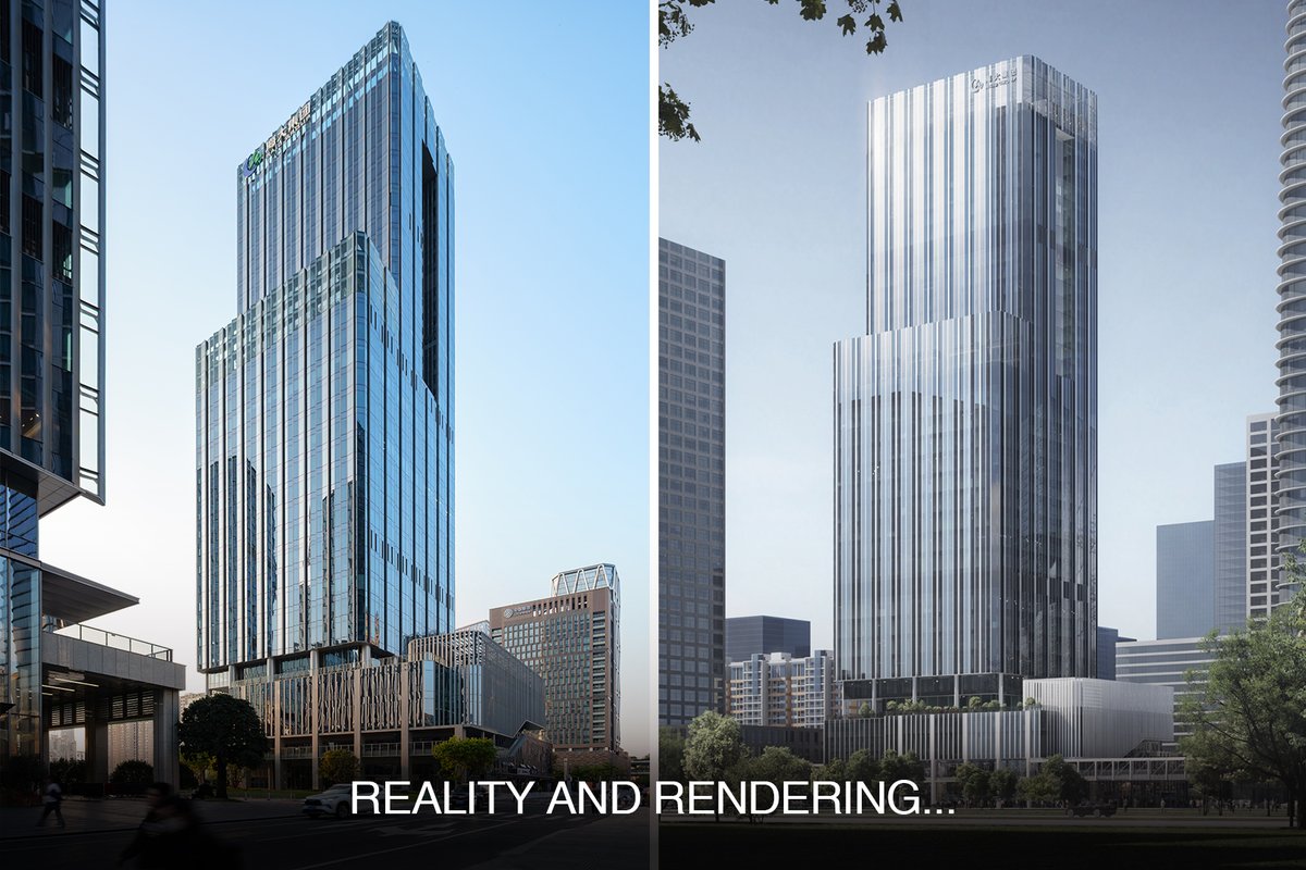 Aedas's tweet photo. A new complex in Guangzhou presents an open, refined, and responsible design approach for headquarters in China’s high-density cities.

[#Rendering to Reality]
Project: Guangzhou Haihao International Building 
Design Architect: Global Design Principal Ken Wai 

#Aedas #architect #architecture #design #mixeduse #Headquarters #community #Guangzhou
