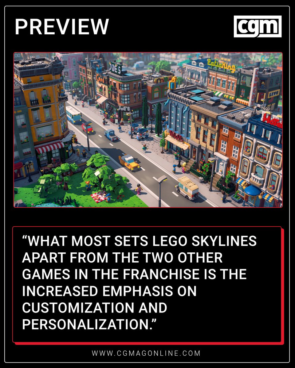 CGMagonline's tweet photo. “What most sets LEGO Skylines apart from the two other games in the franchise is the increased emphasis on customization and personalization.”

https://t.co/9UBn2FlGo1

#LEGOSkylines #gamescom2026 https://t.co/Ty05FAzCfk