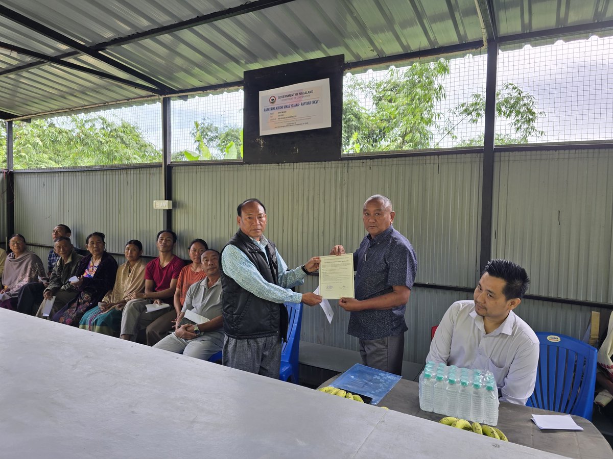 Ngl_Cooperation's tweet photo. The Inauguration Ceremony of the Marketing Shed at Koio Village was held on 2nd September 2026. Constructed by the Department of Cooperation,Govt of Nagaland under Rashtriya Krishi Vikas Yojana - RAFTAAR 2025-2026,the shed was handed over to Koio MPACS Ltd. https://t.co/5w0rNcL1jA