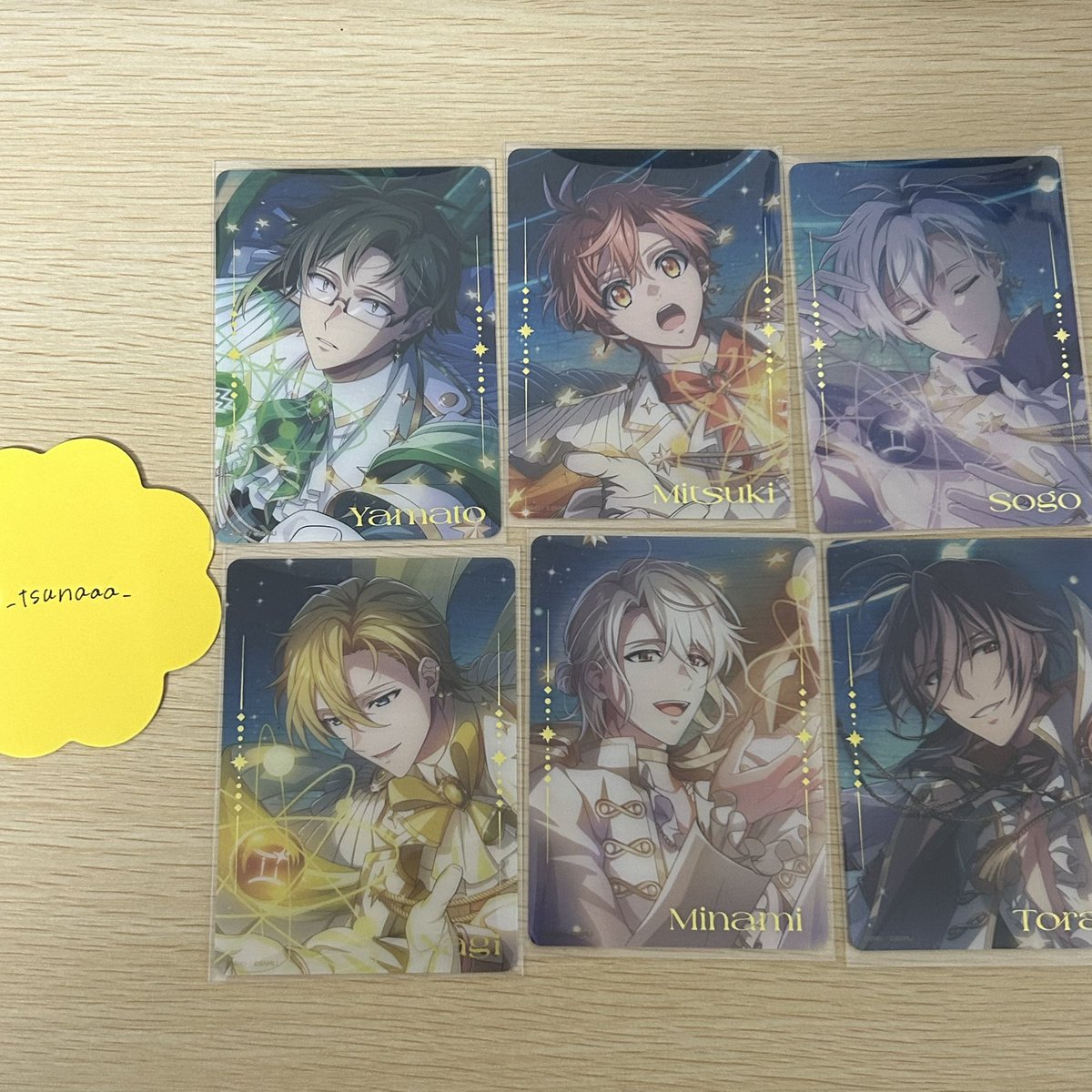 _tsunaaa_'s tweet photo. 【交換】 アイドリッシュセブン アイナナ 
16 STAR SIGNS 16SS クリアカード クリカ 

譲）大和、三月、壮五、ナギ、巳波、虎於

求）一織、陸 > 百

4J 9/13福岡 or 都内手渡しでの交換希望です。
検索からもお気軽にお声がけください。よろしくお願いいたします🌼 https://t.co/G4AkIws917