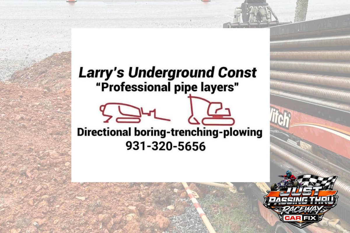 BrentCapetillo's tweet photo. Today we sincerely thank Larry’s Underground Construction for supporting JPT Raceway. Their dedication, quality work, and commitment to local racing help our racing family grow. Please keep them in mind for your next project. https://t.co/KkVY4HYxMX