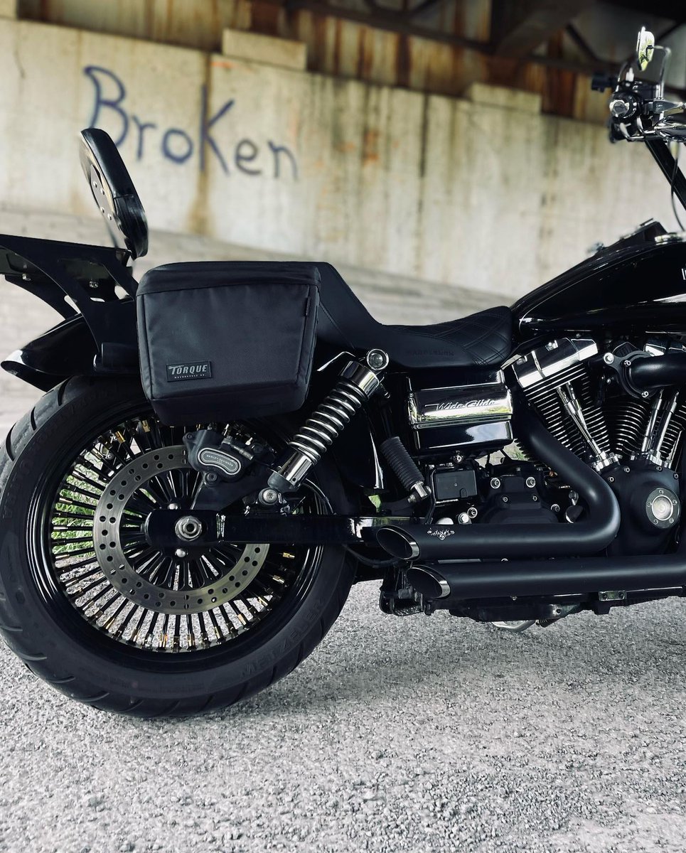 CheryRansbyn's tweet photo. Got the new Torque Motorcycle Co. bags, so I had to do a photo shoot with Grimm. https://t.co/V399exxP7g
