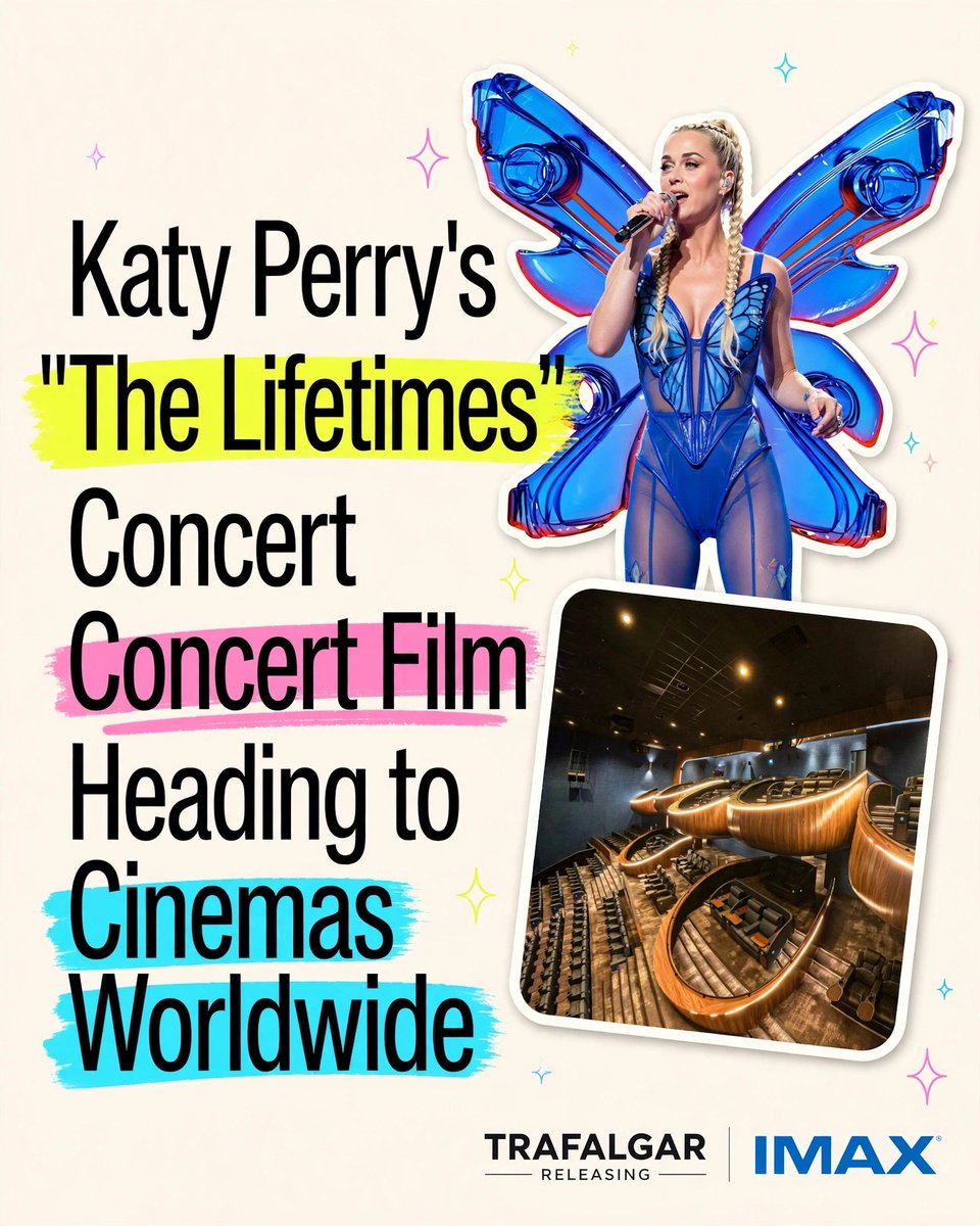 AlbertSoudemyc's tweet photo. Katy Perry đưa chuyến lưu diễn thế giới 2025 lên màn ảnh rộng toàn cầu với suất chiếu giới hạn bộ phim hòa nhạc “The Lifetimes Tour — Live from Paris” tại 70 quốc gia và các rạp IMAX từ ngày 2/9. https://t.co/s6wX3Fw2dL