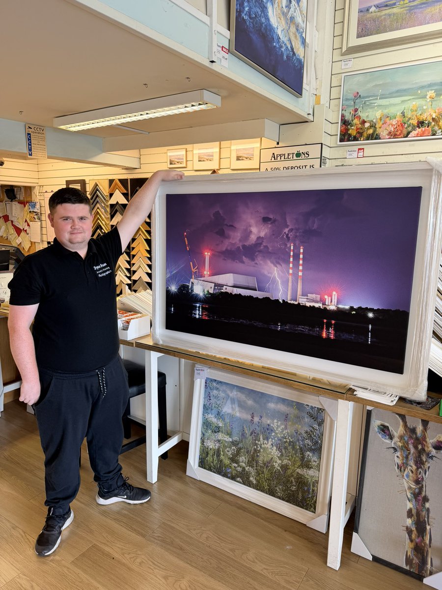 sryanbruenphoto's tweet photo. 50x30 inches canvas framed print of my Poolbeg lightning shot. Printed and framed by Appletons Stillorgan. Looks absolutely fantastic 👌 https://t.co/gPafq4q4pi