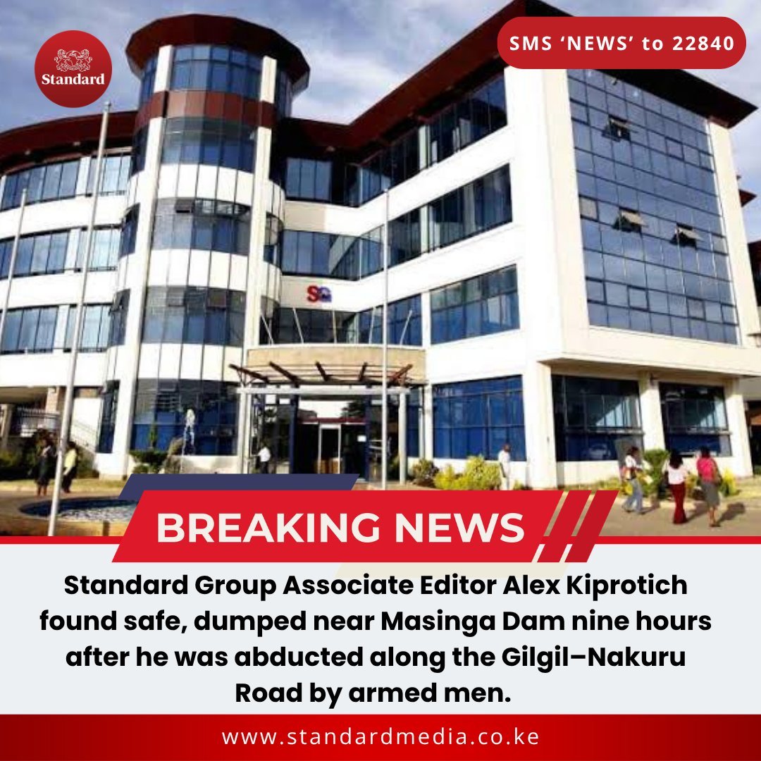 hopmalkei's tweet photo. Barely 24 hours after David Maraga released the Police Reforms Taskforce Report, a senior journalist, Standard Group Associate Editor Alex Kiprotich, was abducted by armed men along the Gilgil–Nakuru Road.
@NetoAgostinhoMP @UGMParty @dkmaraga
#ReformsNOTuniform https://t.co/5zGZ0UMo2d
