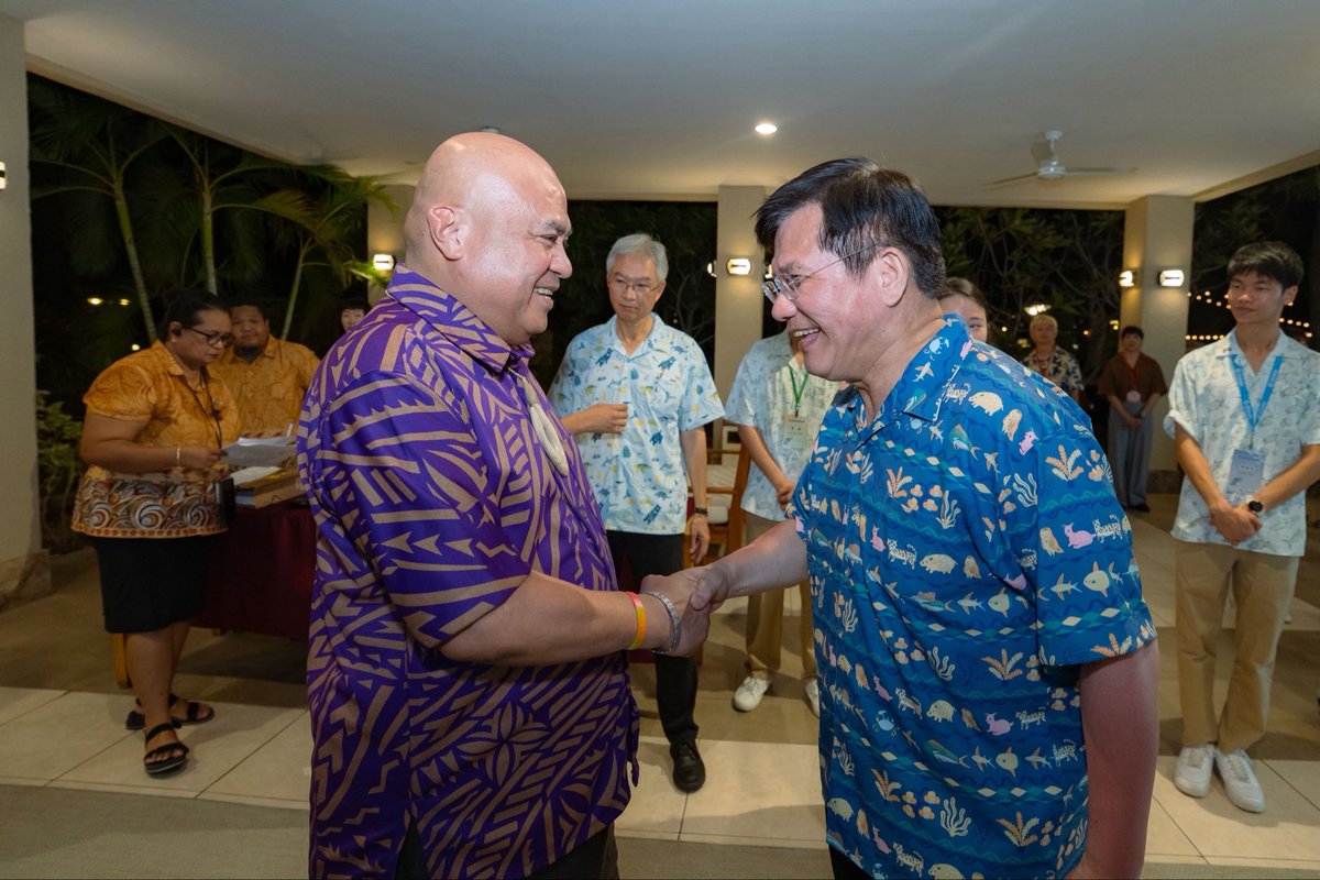 chia_lung's tweet photo. Delighted to join our Pacific allies and friends at Palau&Taiwan Night during this yearβs PIF.Taiwan is proud to be part of the Pacific family and will remain a sincere and reliable partner.We are stronger together! https://t.co/5CuoKlcft9