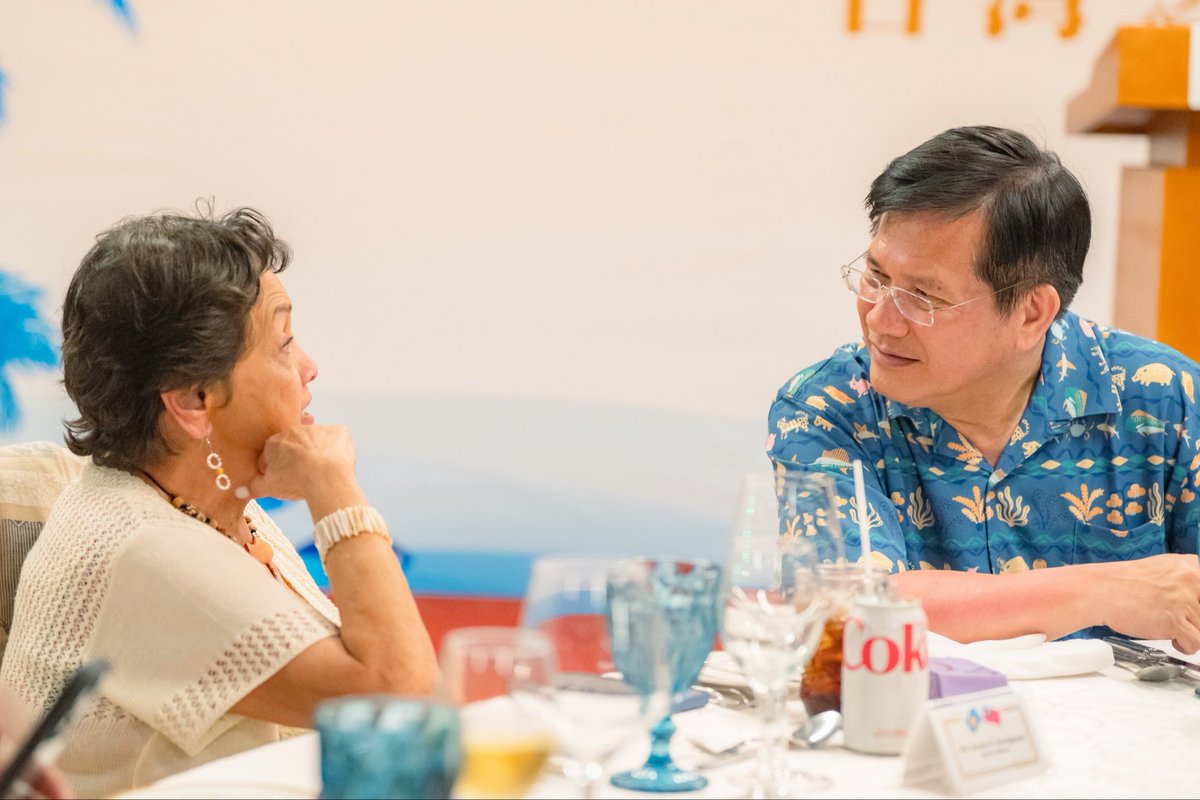 chia_lung's tweet photo. Delighted to join our Pacific allies and friends at Palau&Taiwan Night during this yearβs PIF.Taiwan is proud to be part of the Pacific family and will remain a sincere and reliable partner.We are stronger together! https://t.co/5CuoKlcft9