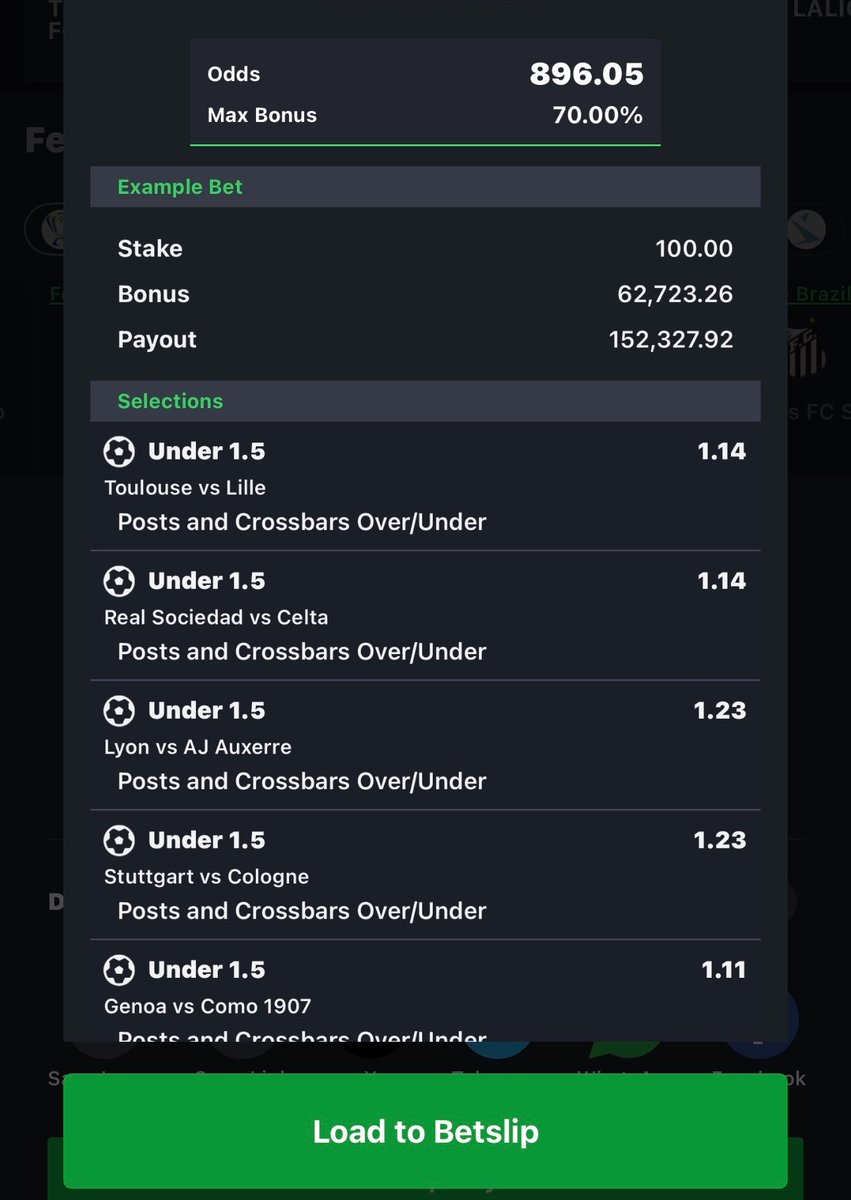Yrnpoka's tweet photo. Post and crossbar under 1.5 

Get code on telegram 
800 odds https://t.co/606T7OFuSp https://t.co/y7VIF2GM4m