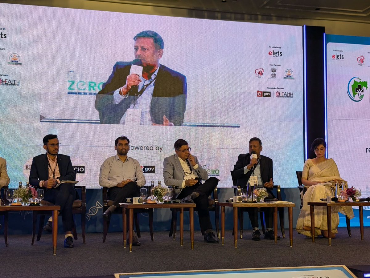 STPIPune's tweet photo. Shri Ajay Shrivastava, Director, STPI-Pune participated in the panel discussion on “Building Digital Health Ecosystem: Leveraging AI &amp; Digital Health for Smarter Healthcare” at Maharashtra Public Health &amp; Digital Healthcare Summit 2026. 
#DigitalHealth #AI #Healthcare https://t.co/Jx6rmn1MM1