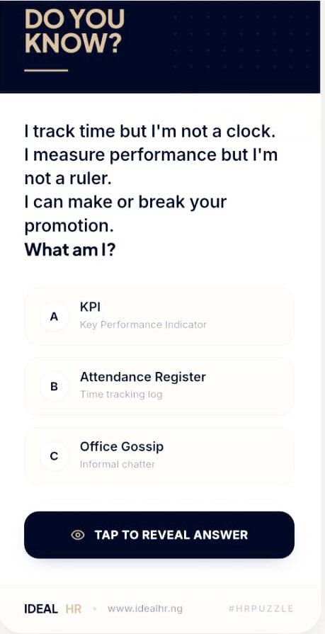hr_ideal's tweet photo. 🤾🏿‍♂️Your HR People?🏋🏾
 What am I? …!!!!

We are https://t.co/R37iIhsFZT
Your Best Fit, Best Practice Place

IdealResource hrconsulting jobopportunity careeradvancement hiring staffingagency lagos recruitment jobs JOBSVACANCY jobsinlagos employment empowerment hrcompany don’t miss https://t.co/sosPFrsx90