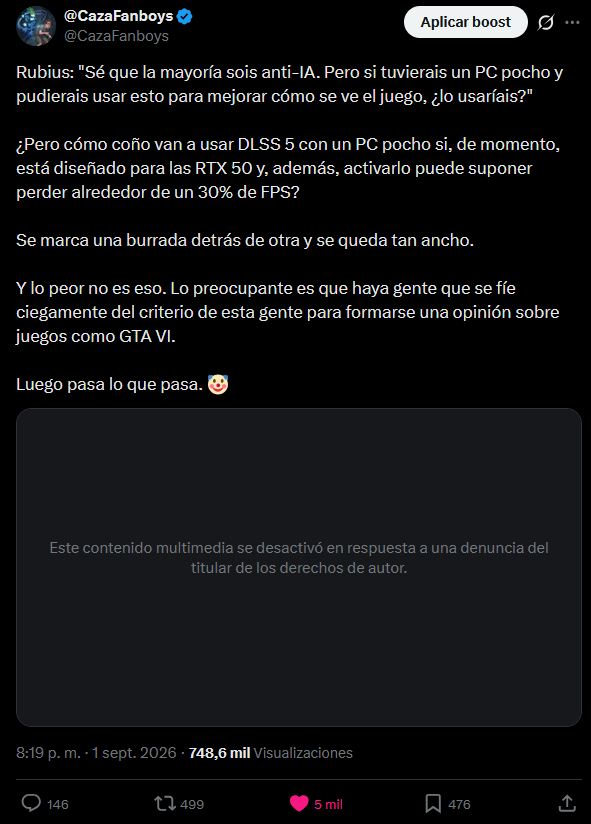 CazaFanboys's tweet photo. Se ve que al Rubius le ha molestado que exponga su ignorancia e hipocresía. https://t.co/THVnRIEY9N