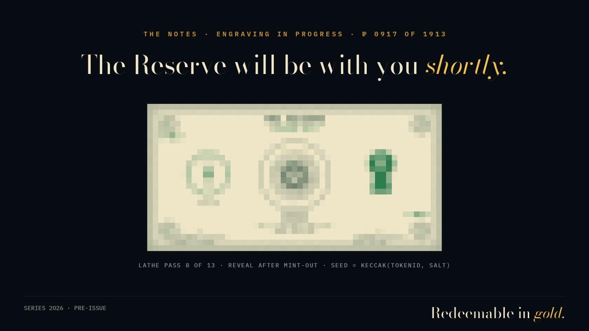 TheReserve_rh's tweet photo. Your Note is being engraved. 

The Reserve will be with you shortly. https://t.co/nwLb2O3hVV