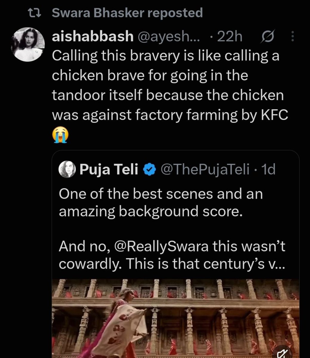 tiraspeaks's tweet photo. "Leftists women are protectors of muslim r@pists" 

Look at how @ReallySwara has rted a tweet who was mocking the sacrifice of rajput hindu women !! https://t.co/BB91qFWeLJ