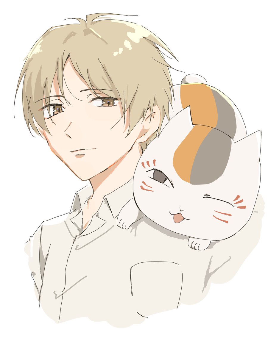 tsuki_suzume's tweet photo. 【ワンドロ２】夏目くんと先生🐾 https://t.co/dvXsDzPhgb