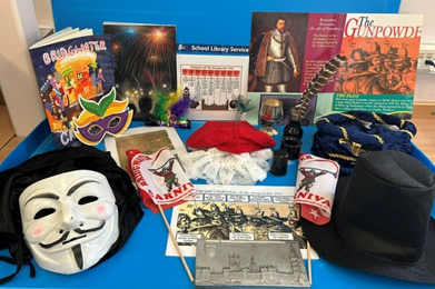 SchoolLibServ's tweet photo. We currently have two Gunpowder Plot Resource Boxes available to loan during the Autumn Term. To secure yours, place your order asap using the appropriate Request Form - https://t.co/NsyMXU99sj https://t.co/rTiKpe19Wt