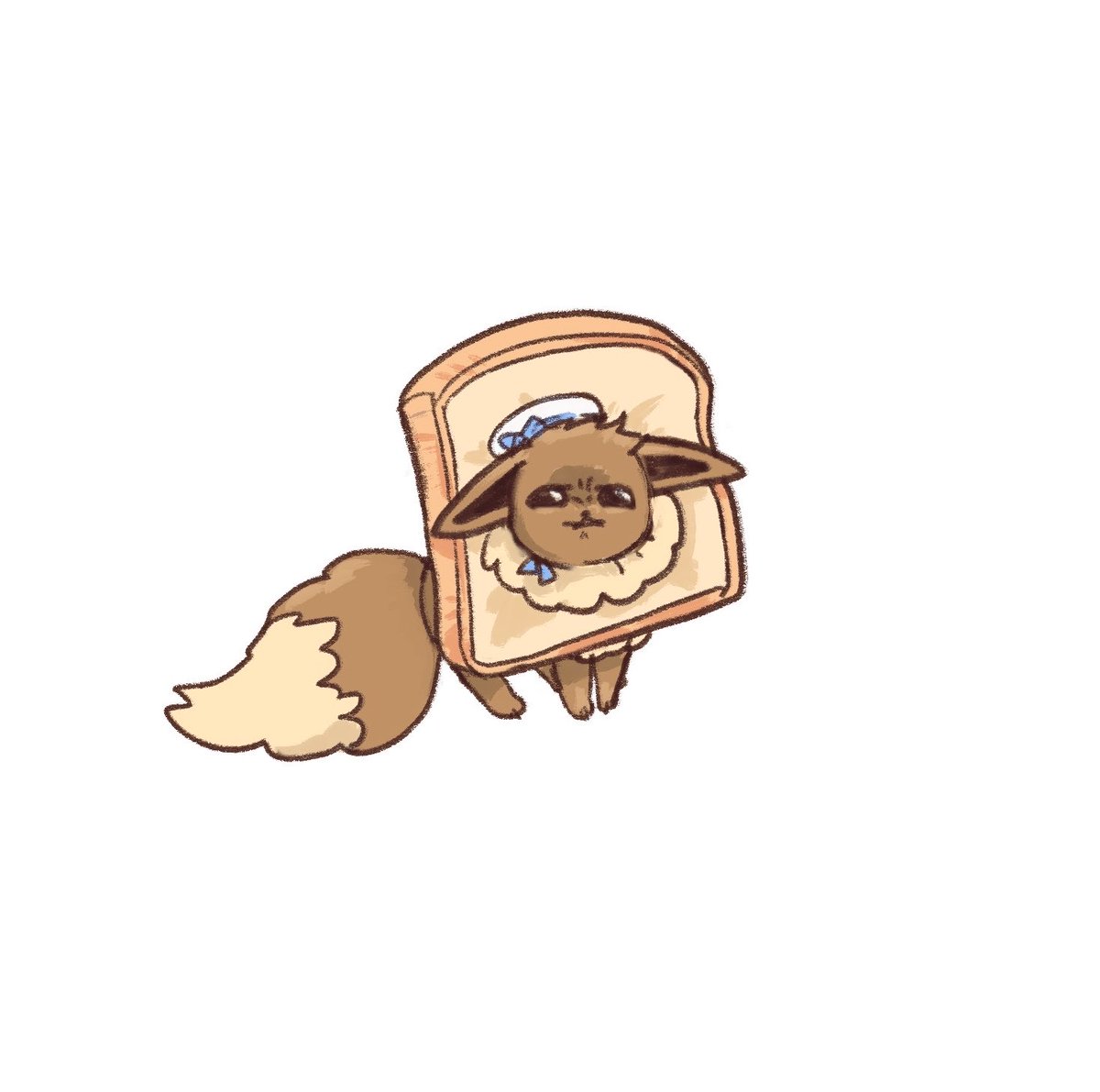 Miragelynx's tweet photo. #ポケモンイラスト #ポケモン 
Cone of shame 🍞 https://t.co/TRRcIi5MSL