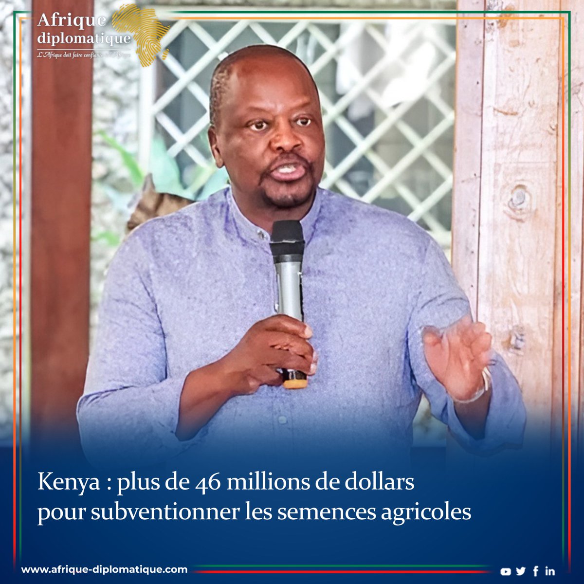 AFRIQUEDIPLOMAT's tweet photo. Le gouvernement kényan prévoit de consacrer plus de 46 millions de dollars à la subvention d’environ 40 millions de kilogrammes de semences certifiées.

https://t.co/iJ8IZI4Nfn

#afriquediplomatique https://t.co/BLFjH1ywaT