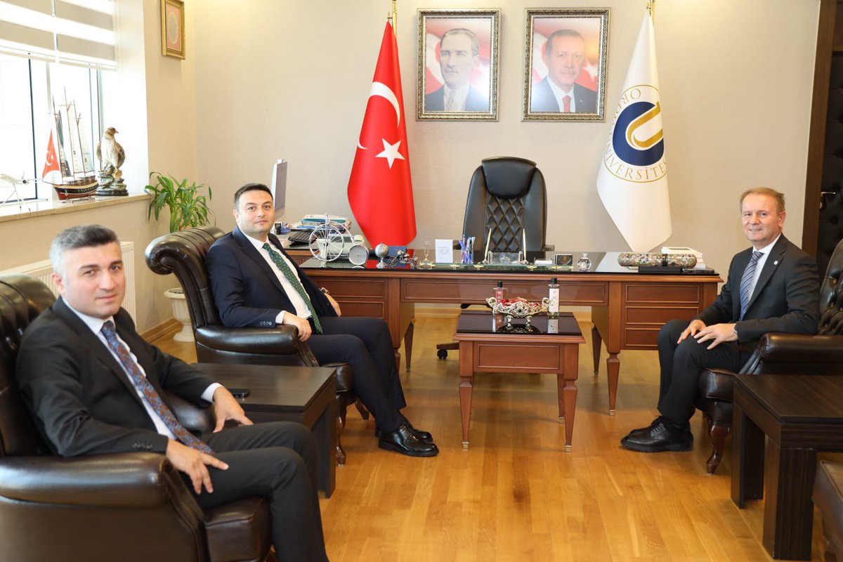 orduniversitesi's tweet photo. Ordu Cumhuriyet Başsavcısı Ufuk Mustafa Süren ve Adalet Komisyonu Başkanı Eyüphan Kılıç, Rektör Prof. Dr. Orhan Baş'ı makamında ziyaret etti. https://t.co/6PLB5APo59