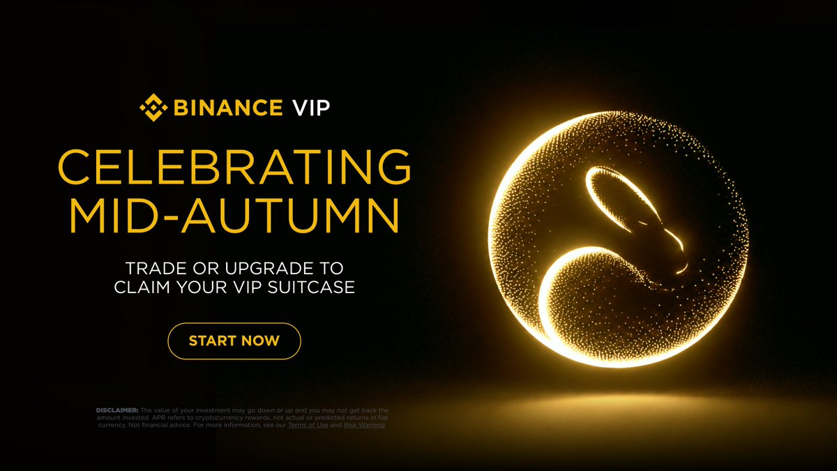 BinanceVIP's tweet photo. This Mid-Autumn, your volume brings you more 🌕 Complete any one path to claim your exclusive VIP suitcase.

🌕 $6M+ Spot Volume
🌗 $12M+ Futures Volume
🌕 Reach VIP 3+ for the first time

Let your volume earn you more.

Register now 👉 https://t.co/3TxSqt6Cz8 https://t.co/0Q2ayITZrZ