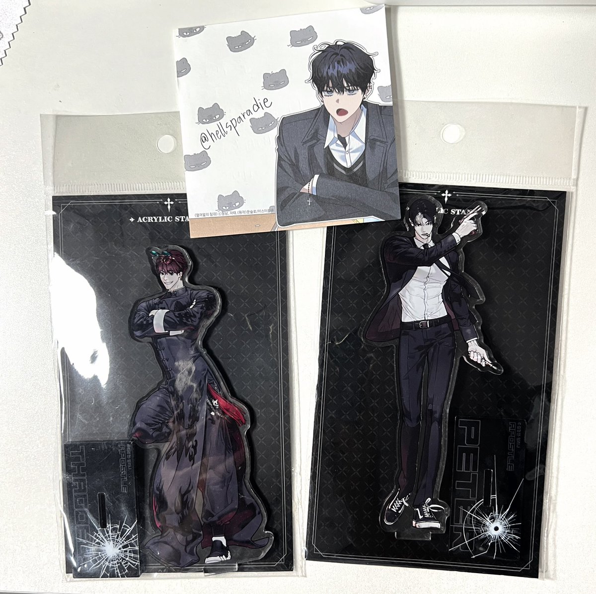 hellsparadie's tweet photo. ⊹ ♡ WTS ขายพร้อมส่งพรุ่งนี้ ˖◛⁺

♡ acrylic stand ธัดเดอัส+เปโตร
🛵 ขายคู่500thb ส่งฟรี

♡ นักฆ่าย้อนวัย
มือ2ลอกซีลแล้วทั้งคู่ ตั้งโชว์สภาพดี
( ธัดเดอัสฐานหลวม+มีรอยนิดหน่อย
แต่ไม่มีผลตอนตั้งค่ะ ตั้งได้ปกติ )
#ตลาดนัดมันฮวา #ตลาดนัดmanhwa
#ตลาดนัดเว็บตูน #ตลาดนัดwebtoon https://t.co/Zf7hVaUAnH