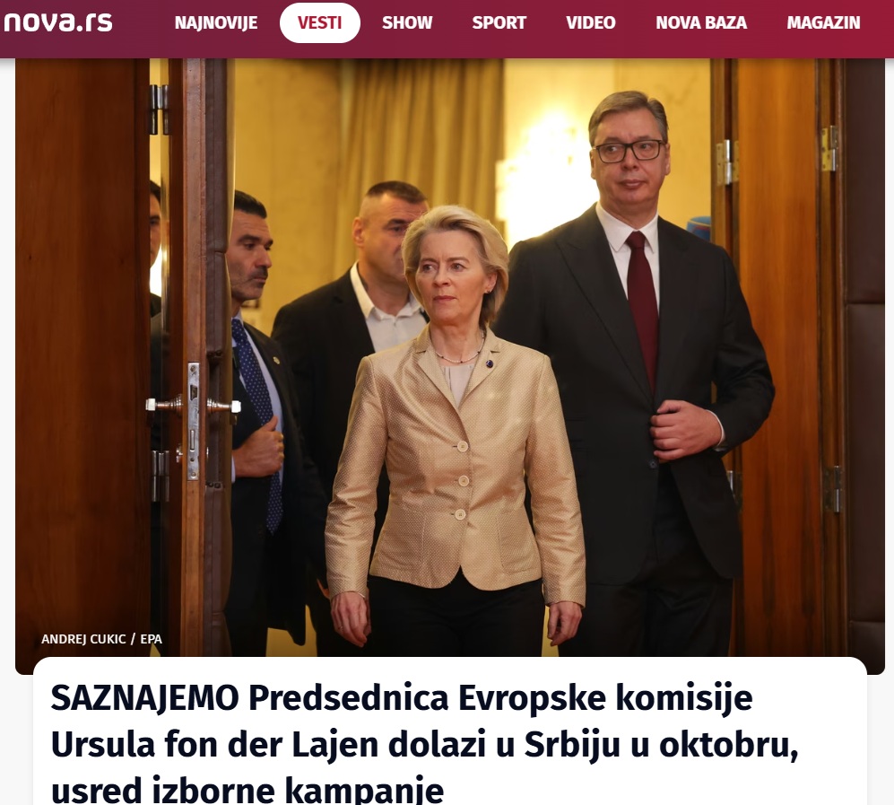 SasaRadulovich's tweet photo. Који је још доказ потребан да би бирачи схватили да ЕУ подржава ову власт, а не студенте? 

Шта је још потребно "тврдим националистима" на мрежама који бране власт да схвате да је главни играч ЕУ ћациленда и НВО хидре ова власт, не студенти?

Шта је још потребно про-ЕУ опозицији да схвати да их ЕУ никада неће подржати јер знају да нико други не може бити послушнији, више унизити Србију, ни 1% штете да начини српским државним и националним интересима од ове власти?

Шта је још потребно члановима СНС-а и русофилима да схвате да је ова власт од Србије направила отирач за ЕУ ћациленд.

Шта је још про-ЕУ бирачима потребно да схвате да ЕУ жели у Србији баш ову и овакву, послушну власт, а не неке "стандарде" и "правила" и "демократију"? Да схвате да ЕУ подржава и батинаше и криминал и корупцију и крађу избора и медијски мрак и све, само ако је власт у Београду послушна и у стању да испуњава оно што им ЕУ ћациленд стави на сто као задатак.

Рецимо задатак који је ЕУ ћациленд поставио овој власти је да укине све институције државе Србије на Косову и Метохији и до краја ослаби српски народ како би сам отишао. ЕУ ћациленд зна да нико други ово не би могао да уради, осим ове власти која је преко медија омађијала велики део бирачког тела да мисли да се власт у ствари бори против тога, а не да је активан саучесник и помаже ЕУ и Приштини.

ЕУ ћациленд зна да никога бољег од Вучића за своје интересе, а против интереса Србије, не може ни да сања. Зато ће ЕУ ћациленд до краја подржавати Вучића.

Једини начин да се спасе Србија је да скинемо ову власт са грбаче Србије. ЕУ није савезник у том послу, већ непријатељ. И неће након одласка ове власти потећи мед и млеко. Али ћемо барем добити прилику да спасемо Србију и са њом и нас и нашу децу.