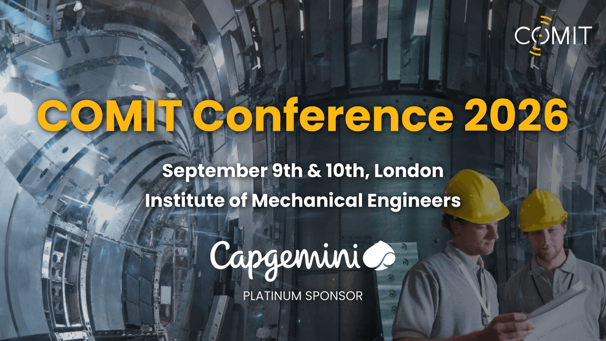 Skimmod's tweet photo. AI will change construction. That part is inevitable.

Whether it makes us more capable, or merely produces more polished nonsense at greater speed, is down to people.

That is the conversation at #COMITConference2026. 9–10 Sept, London.
https://t.co/HYbJWFtF3a https://t.co/LZBR4efk7D