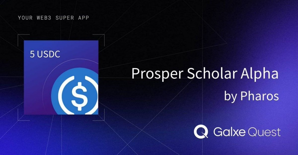 Appalesm's tweet photo. Prosper Scholar Alpha

Complete Task https://t.co/TKqPF6HPmK