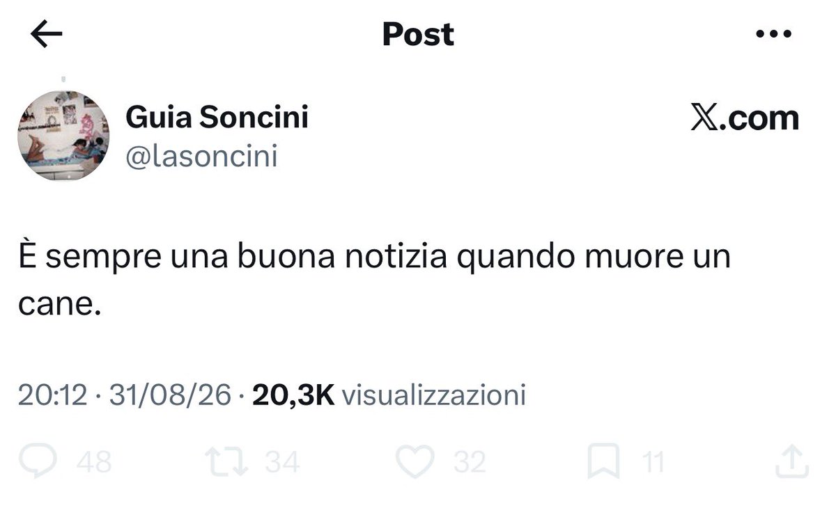MarcoMc1982's tweet photo. C'è chi ancora RT, legge o addirittura stima quella sfortunata della Soncini che (al netto di essere un'autrice mediocre) è così psicoticamente ossessionata dal risultare edgy da arrivare a scrivere cose del genere.
Praticamente una 13enne nella sua chica mala era ma a 50 anni. https://t.co/XgfgzmGDx4
