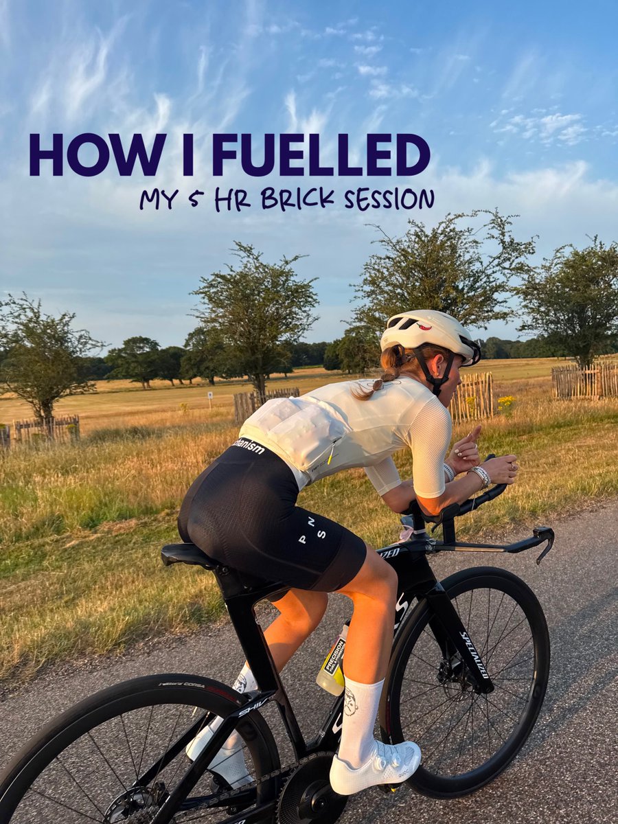 DeneseMiscki6b's tweet photo. How I fuelled my 5-hour brick session, 7 weeks out from Ironman Italy. As race day approaches, big sessions aren’t just about hitting watts or paces—they’re also about fine-tuning race nutrition, so you’re not trying anything new on race day. After https://t.co/mHlRAUirpt