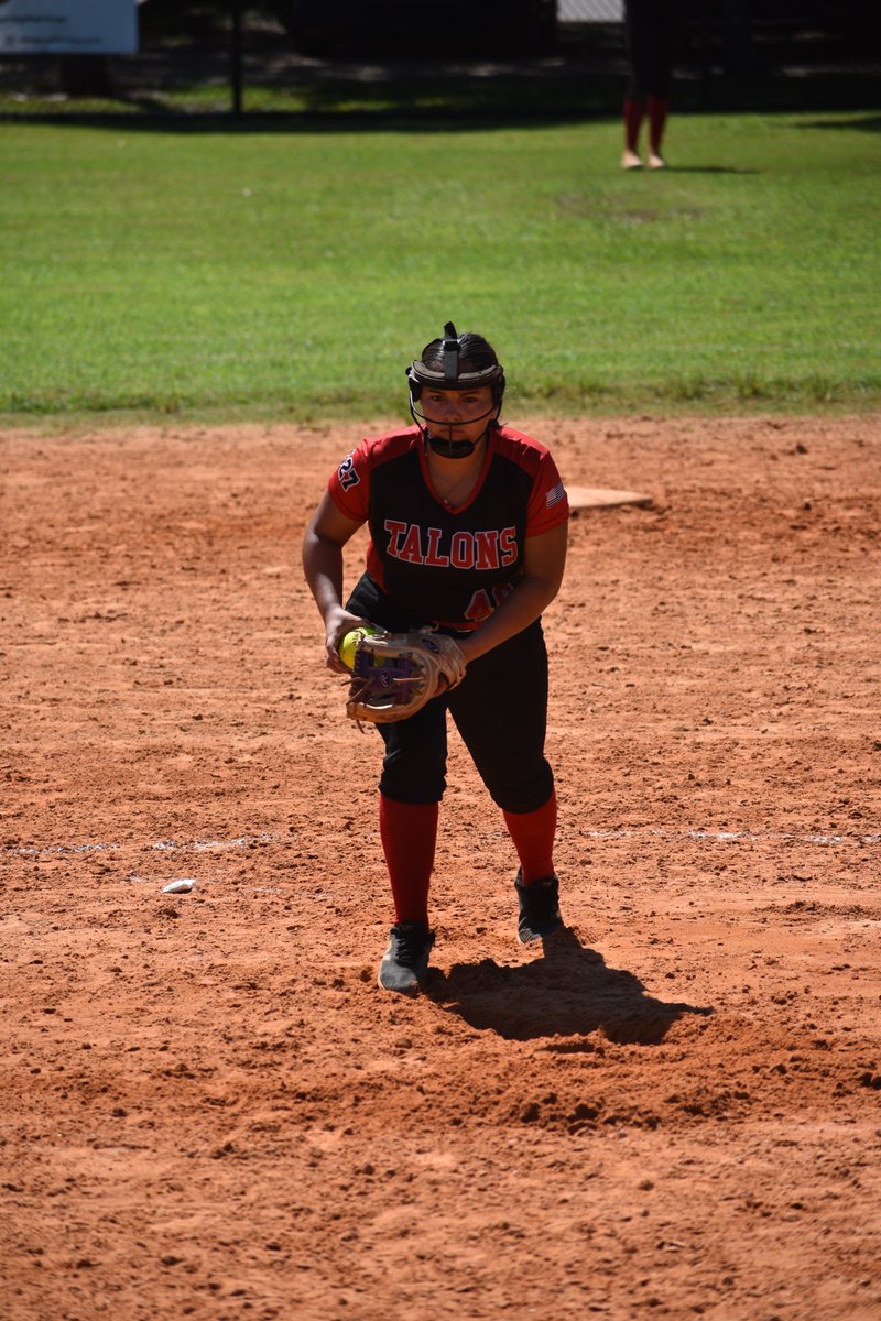 TalonsSoftball's tweet photo. #TalonsRed Player Spotlight:
Kaydence was lights-out in the circle this weekend!
She logged 13 innings with 18 strikeouts, including a complete-game no-hitter shutout! She also collected 4 hits.
Big-time pitching, offensive production, and an infectious team-first attitude. https://t.co/RrG8Hn1yka