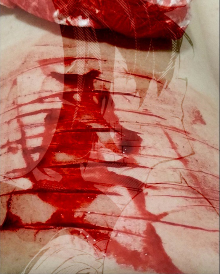 fyakurat's tweet photo. #fakeblood #fakebody #988twt #sfxmakeup old bodypaint Halloween practice! https://t.co/FuDT9nRA9p