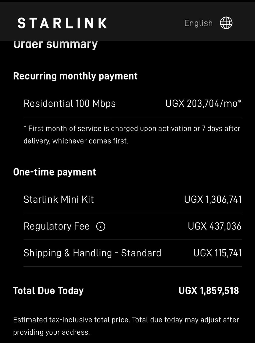 iamhilla5's tweet photo. @ElonShadowjzgf @nsubuga_u @Starlink Damn these prices https://t.co/8x0cd0i4Xv