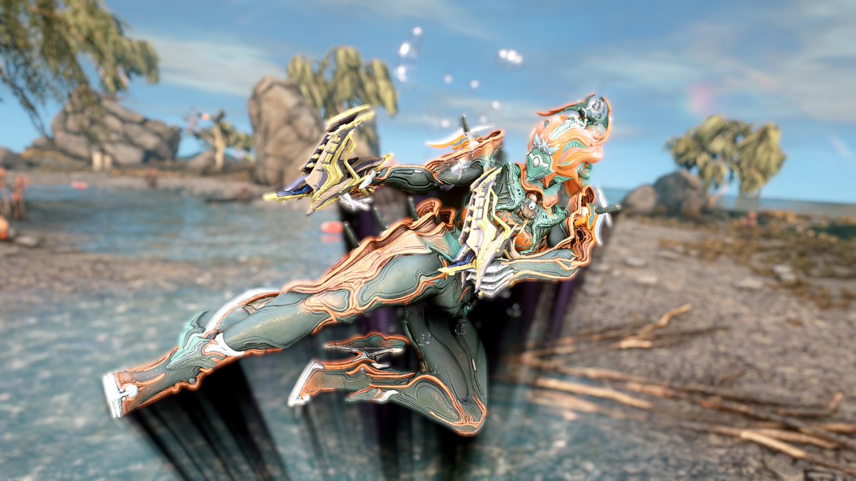 FashionframeNin's tweet photo. It's been a few days since I have shared some fashionframe, here is Yareli "Deepsea Gunslinger" by @myztec to celebrate Dog days.

#fashionframe #warframe #tennocreate

Full loadout https://t.co/apJL5vRWb4 https://t.co/IdR0hIjSJj