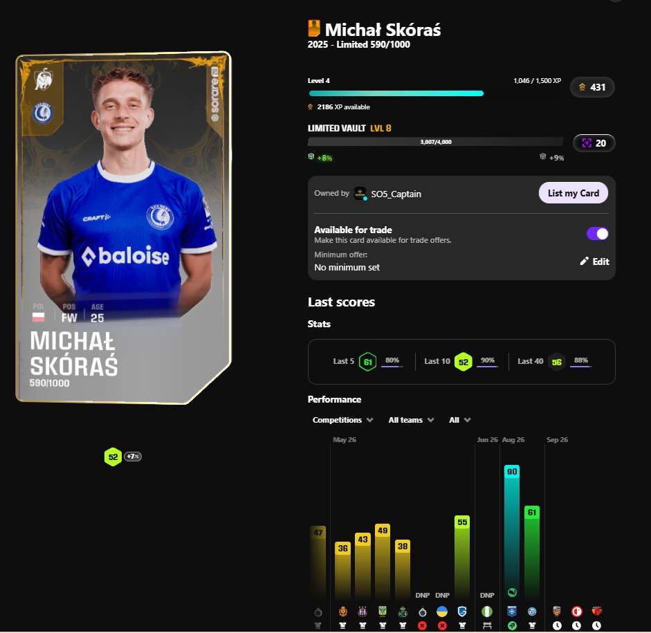 SO5_CaptainHQ's tweet photo. 🎁 GIVEAWAY 🎁

Celebrating my first YouTube video with a Skoras giveaway, in-form Ligue 1, big matchup this weekend 🔥

To enter:
✅ Follow @SO5_CaptainHQ 
✅ Like + Retweet
✅ Reply with your Sorare username
Winner: Fri 15:00 CET — in time for the deadline💯
#sorare #giveaway https://t.co/dvZjV0CNXP