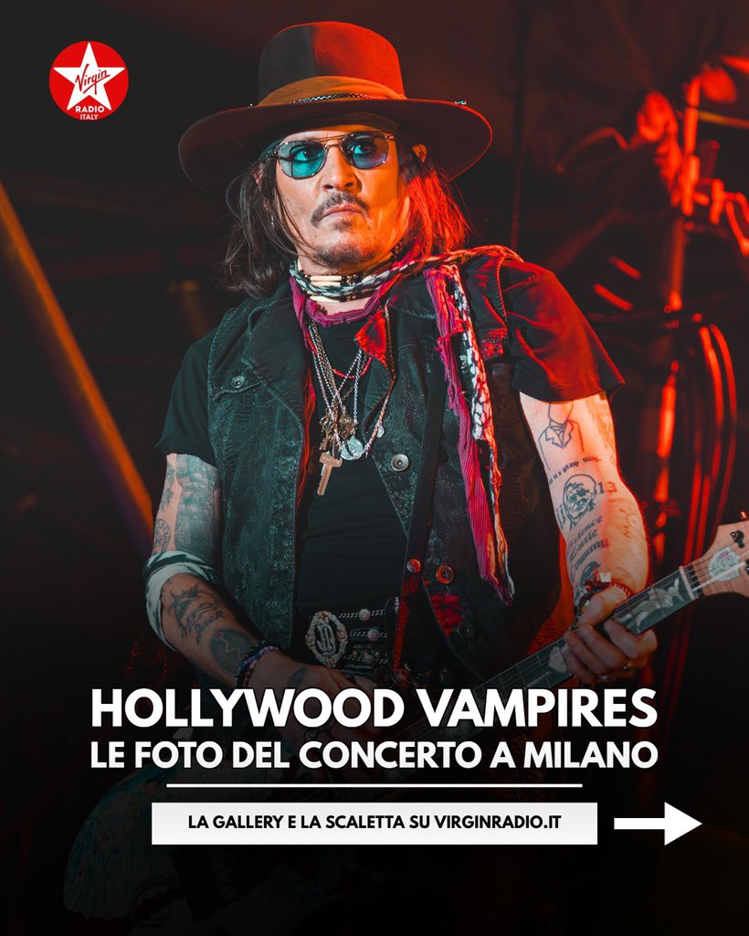 johnnydeep021's tweet photo. Johnny Depp
Hollywood Vampires
Milan 

📸cr: virginradioit https://t.co/P6wJTgaHxA
