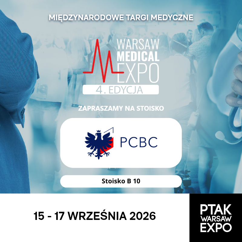 pcbcsa's tweet photo. W dniach 15-17 września 2026 r. będziemy obecni na Warsaw Medical Expo w @PtakWarsawExpo, gdzie zapraszamy Państwa do odwiedzenia naszego stoiska (B10). https://t.co/jo3FozVBxS