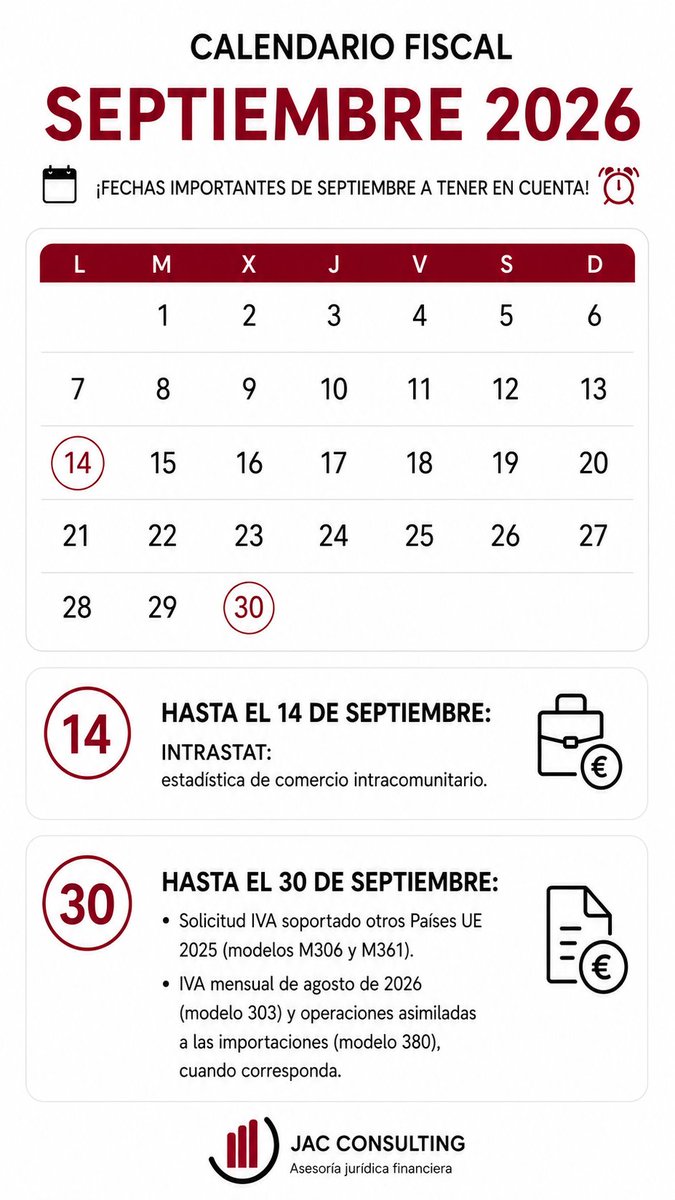JACCONSULTINGSL's tweet photo. NO OLVIDES LAS FECHAS IMPORTANTES https://t.co/lGo8IbAZNZ