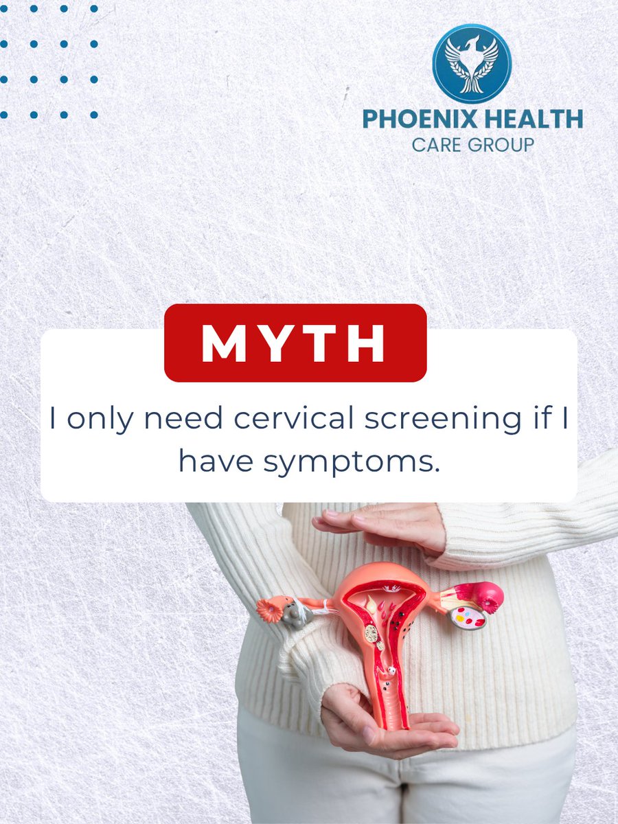 Phoenix_HCG's tweet photo. Think you only need a cervical screening when you have symptoms? Think again. 👀💕

Cervical screening can help detect changes before symptoms appear, making regular screening an important part of women’s health.

#CervicalScreening #WomensHealth  #PhoenixHealthcare https://t.co/ucXfbsdUuH