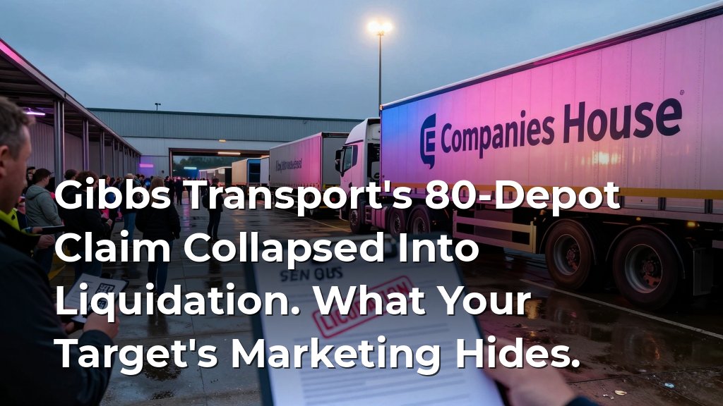 successionedge's tweet photo. Gibbs Transport claimed 80 UK depots. Companies House shows a different picture. https://t.co/hf5nKcJvGo