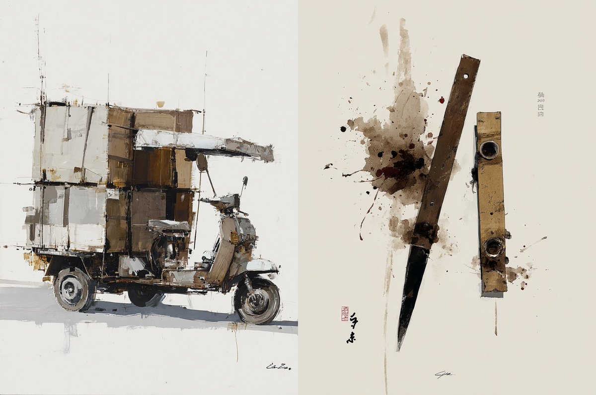 newfetw's tweet photo. Bao and his seal cart.
new character unlocked.
Made with Midjourney.
the ink rule I used is below. https://t.co/WZtpspFFhd