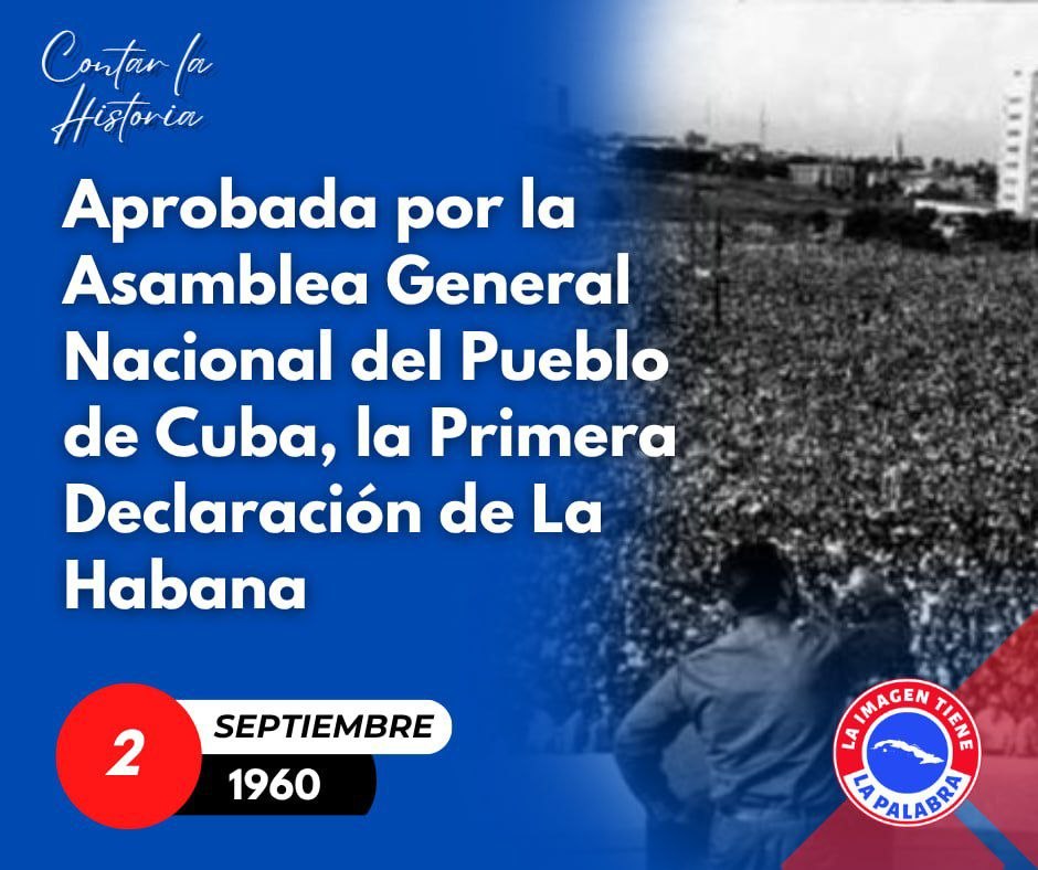 JorgeMadrigalD's tweet photo. El 2 de septiembre de 1960 el pueblo de #Cuba, reunido en Asamblea General en la hoy Plaza de la Revolución José Martí, aprueba la Primera Declaración de La Habana. #CubaEstáFirme @DeZurdaTeam_ @IzquierdaUnida https://t.co/xUh7SZsTmw